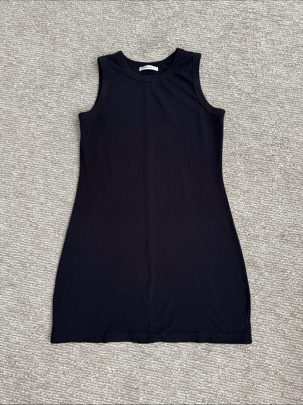 Muscle Tank Sleeveless Dress Black 100% Cotton USA Made